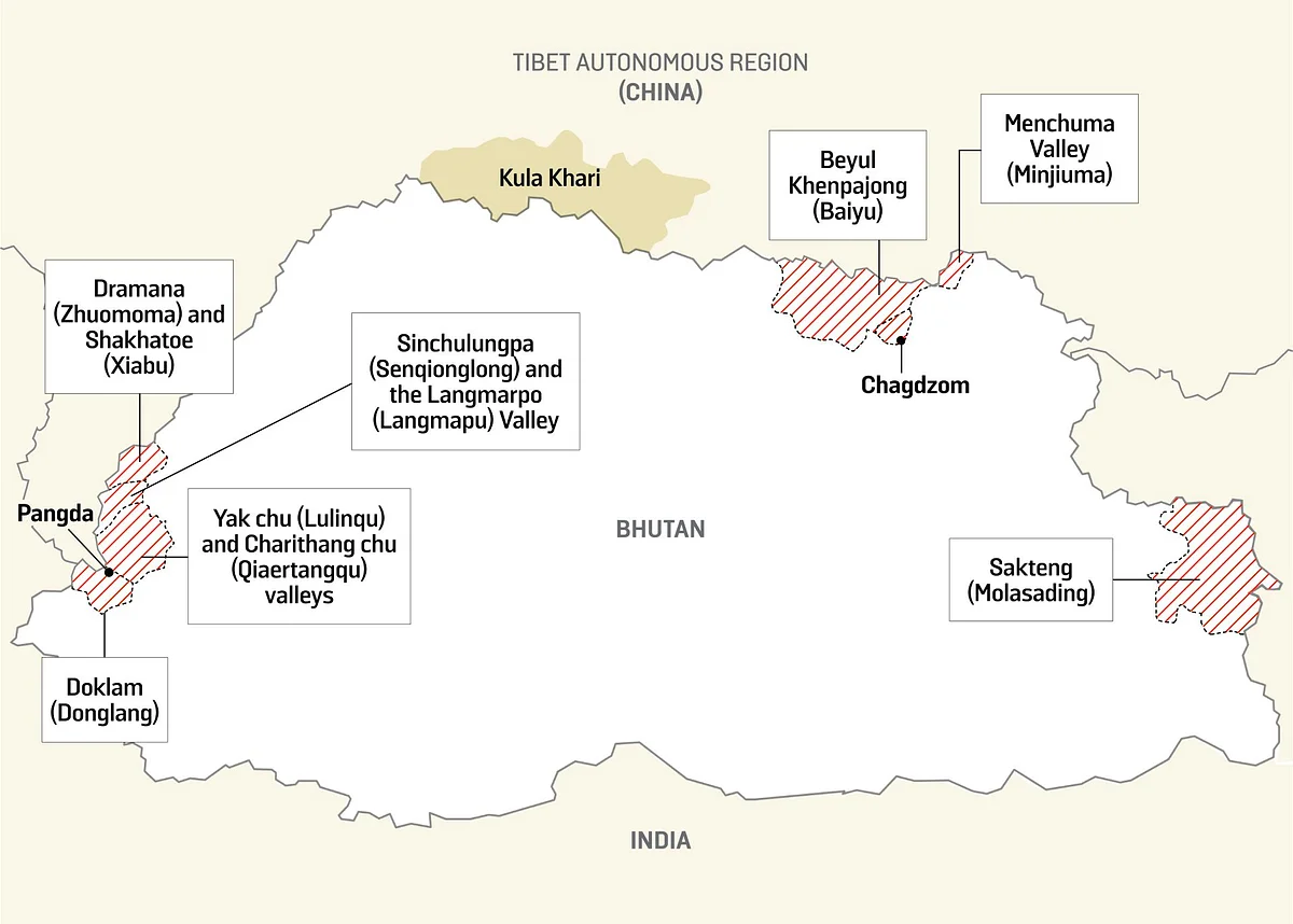 Bhutanese territory claimed by China