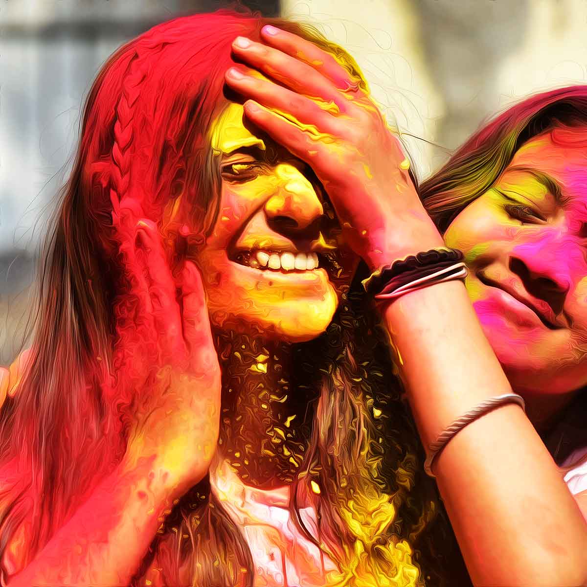 Shot Woman Posing During Holi Festival Stock Footage Video (100%  Royalty-free) 4333688 | Shutterstock