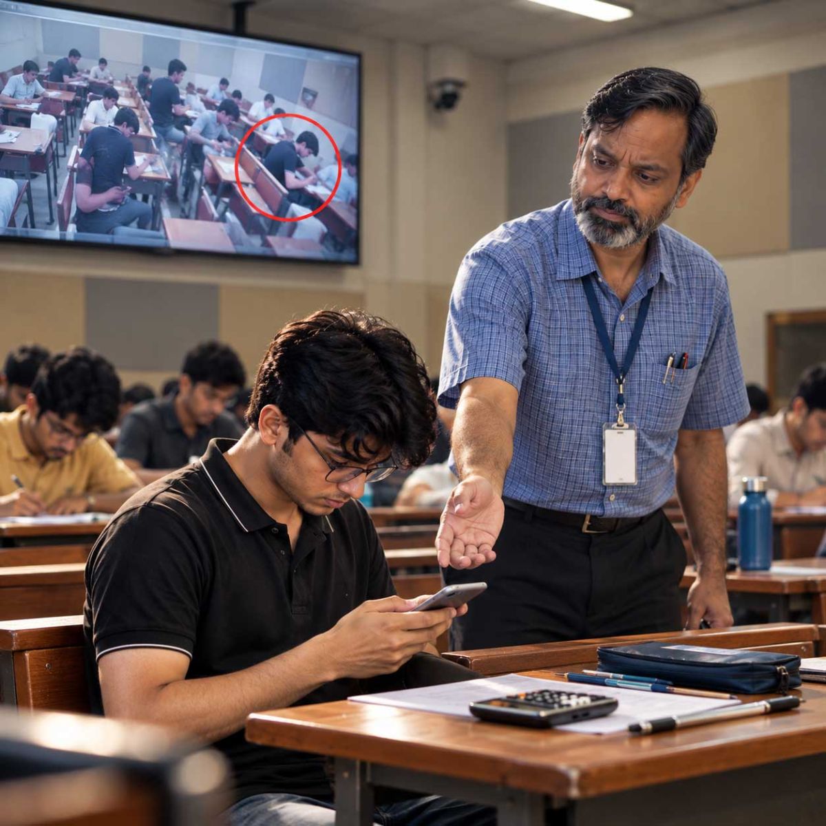 Did Sahil Wakode Use a Calculator in the Exam Hall? CCTV Recordings Counter Viral Online Claims