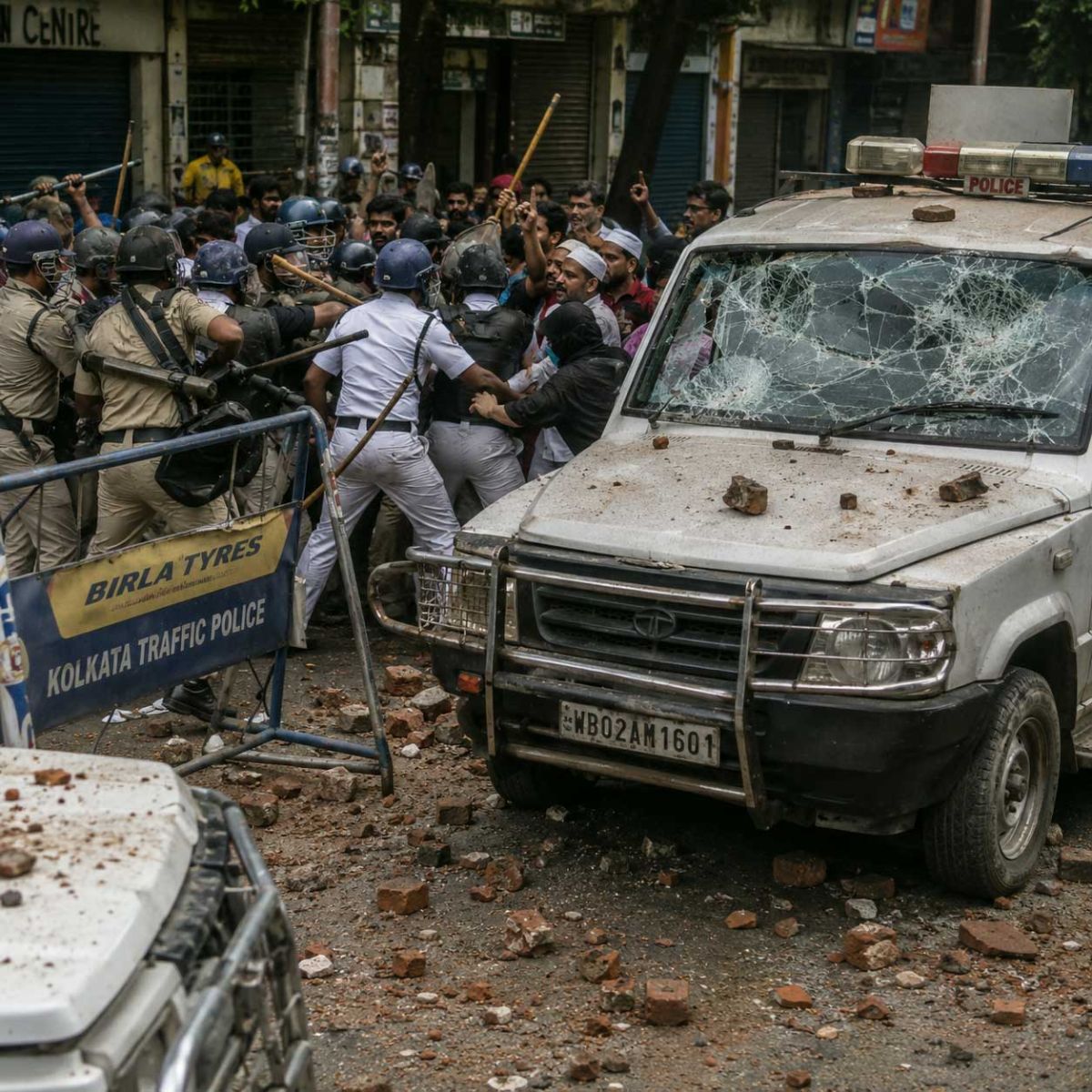 Kolkata Erupts Again as Protest Over Roadside Namaz Restrictions Turns Violent at Park Circus