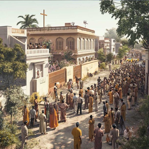 Lucknow: Hindus Protest Against Christian Conversion Activities in Gomti Nagar Church, Locals Say Christians Buying Land and Houses at Double Price