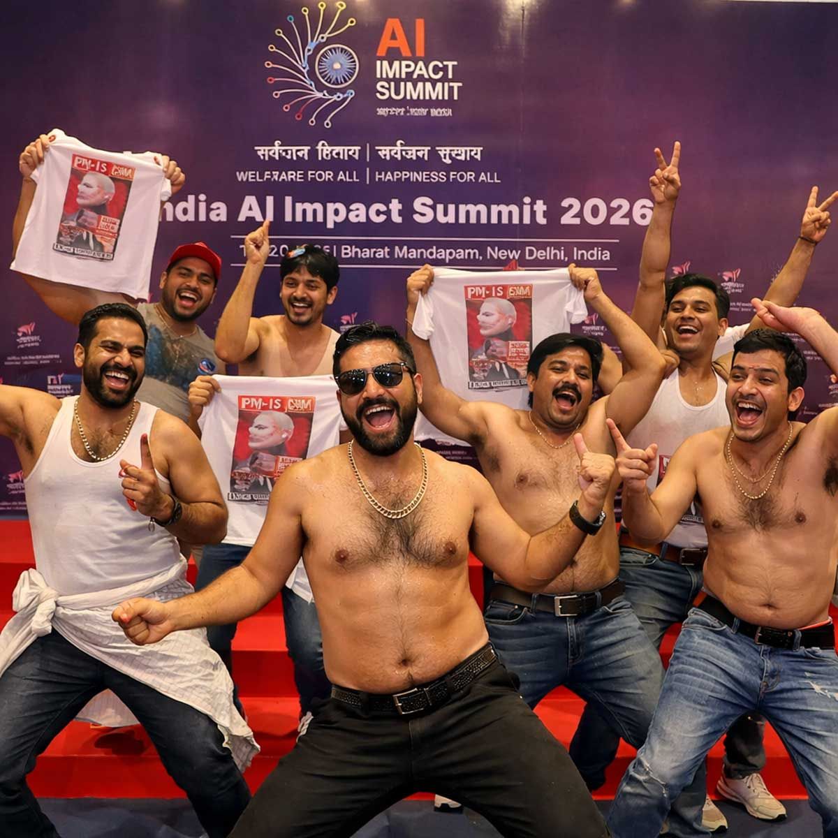 Youth Congress defends shirtless protest at Bharat Mandapam during AI Summit, citing democratic rights