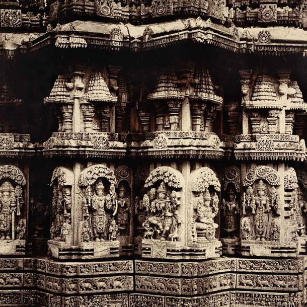 Details of carvings at the Prasanna Chennakesava temple, Somnathpur - 1895