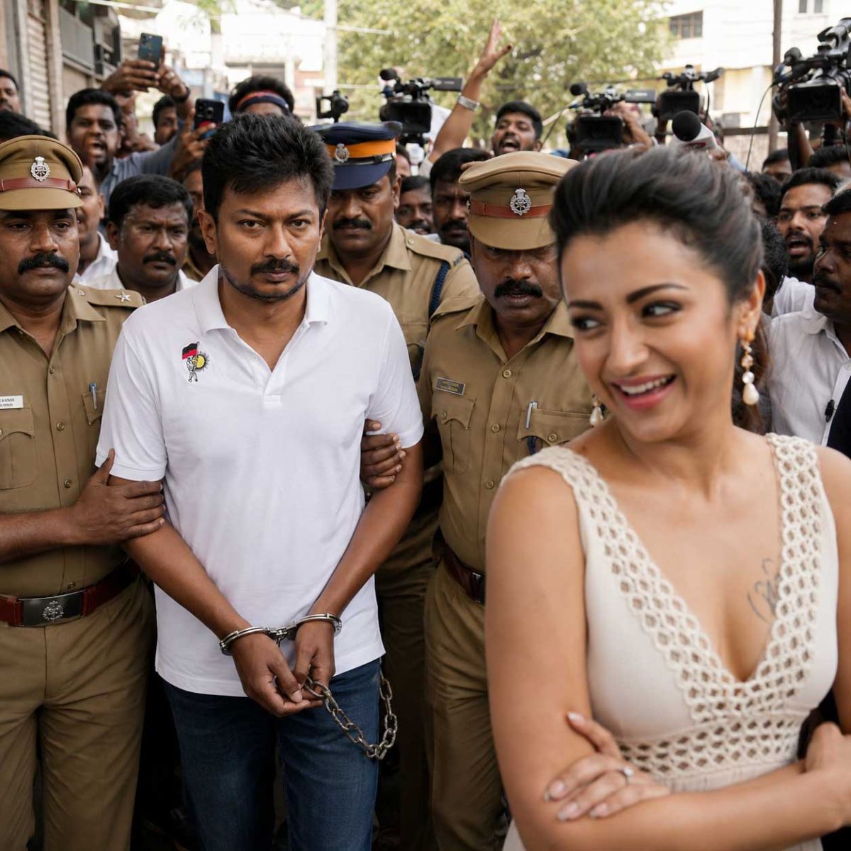 Udhayanidhi Stalin Taken Into Custody Following TVK Complaint Over Alleged Comments Directed at Trisha Krishnan