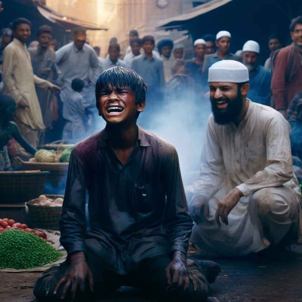 Chaos in Market, Road Blocked After Abbu Nassar, Awaiz, and Shaukeen Qureshi Allegedly Poured Hot Boiling Oil on a Minor Hindu Boy While Trying to Snatch ₹14,000 from Him