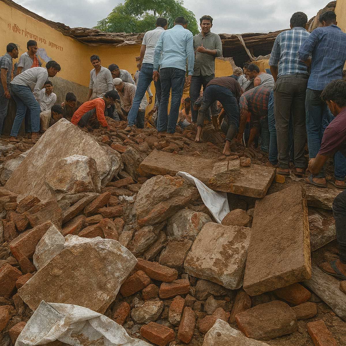 Tragedy in Jhalawar: 8 Children Dead as School Roof Collapses; ₹4.28 Crores Sanctioned for Repairs Stuck in Ministry Files