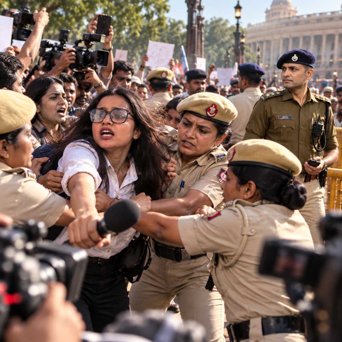 CJP Activist Posing as ‘Independent Journalist’ Levels Molestation Charges Against ACP Vivek Bhagat, Who Previously Faced Mob Violence: Critical Discrepancies and Video Evidence Challenge Her Narrative