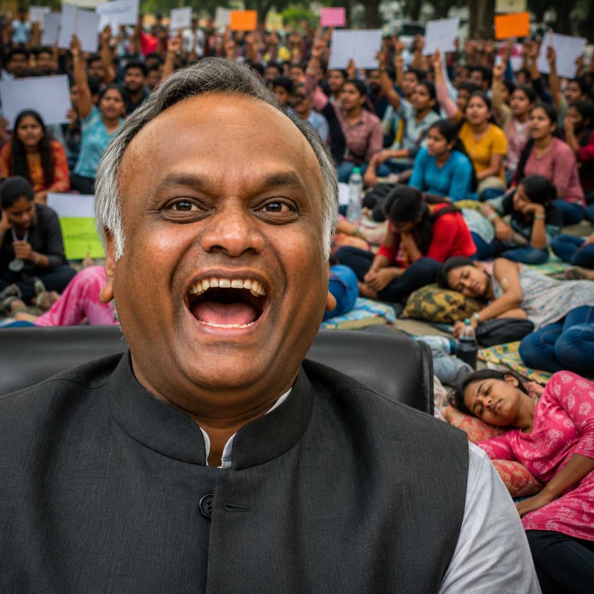 ‘Let them fast for 25 days, then we’ll lathi-charge them’: Karnataka Home Minister Priyank Kharge Mocks Protesting Exam Aspirants Amid Resignation Demands