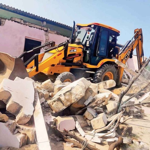 Okha: Dargah Illegally Built on Gujarat Maritime Board’s Land Bulldozed During Demolition Drive Against Illegal Encroachments