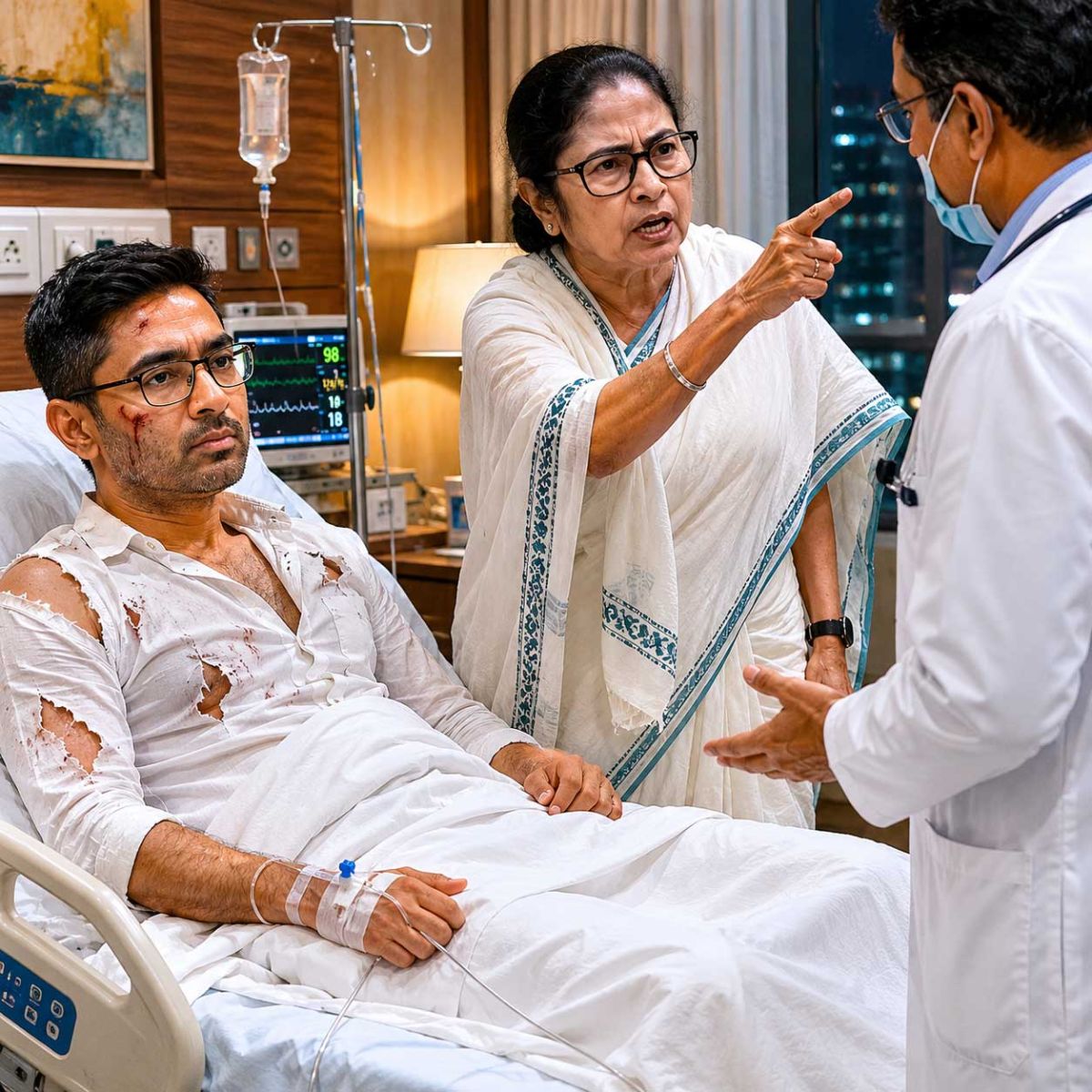 LEAKED AUDIO CONTROVERSY SPIRALS AS EX-CM MAMATA BANERJEE PURPORTEDLY CONFRONTS HOSPITAL CEO OVER NEPHEW'S DISCHARGE