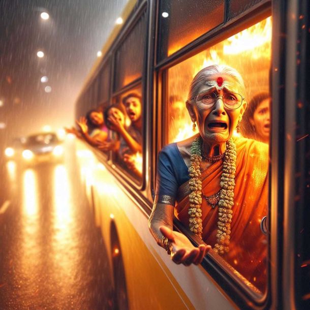 ‘Door was shut, didn’t see how the fire started’: Survivors narrate their ordeal after bus with pilgrims returning from Mathura, Vrindavan engulfed in flames in Haryana’s Nuh, ten died & several injured