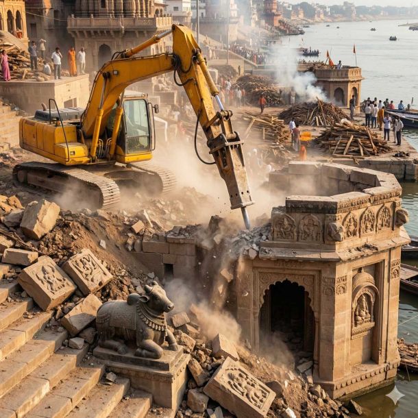 Varanasi: Police Book Eight After CM Yogi Exposes Fake AI Images of ‘Bulldozer Action’ at Manikarnika Ghat