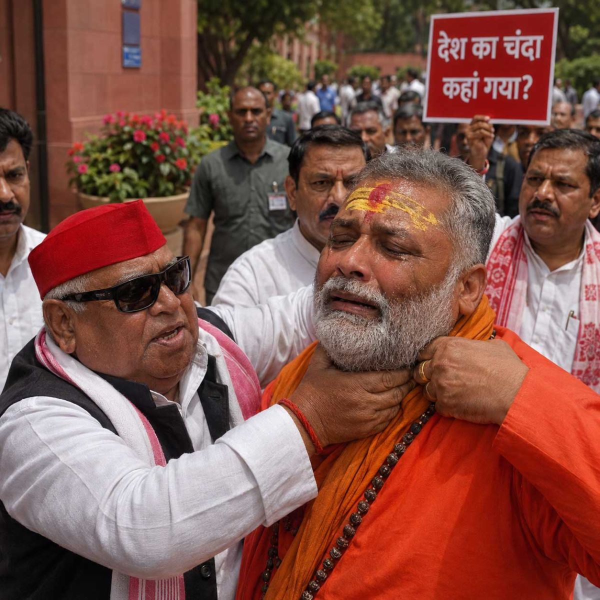 Saffron Robes and Parliamentary Satire: Unpacking the Ram Mandir Donation Controversy