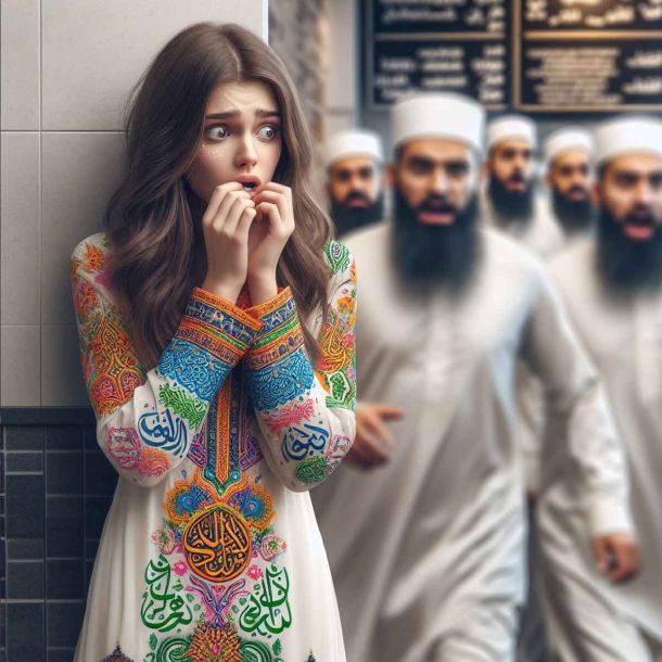 Pakistan: Mob assaults woman wearing dress with random Arabic words mistaking the text to be Quranic verses, woman apologises after police rescue her