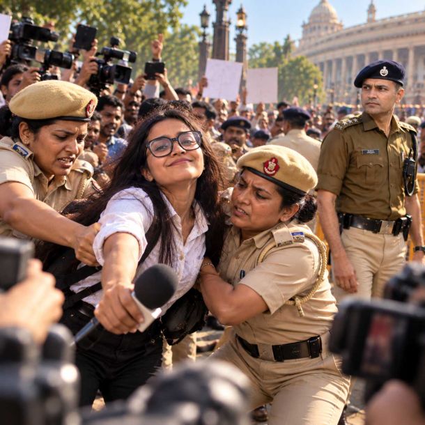 CJP Activist Posing as ‘Independent Journalist’ Levels Molestation Charges Against ACP Vivek Bhagat, Who Previously Faced Mob Violence: Critical Discrepancies and Video Evidence Challenge Her Narrative