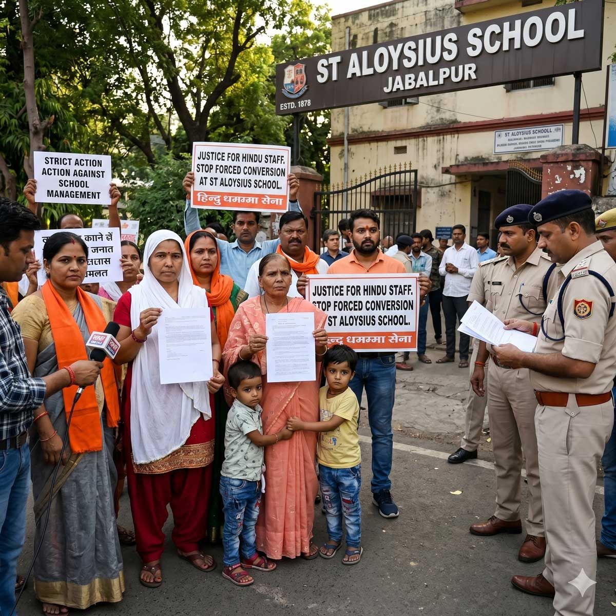 Madhya Pradesh: Hindu women staff accuse St Aloysius School in Jabalpur of forcing them to convert to Christianity, Hindu organisation seeks firm action