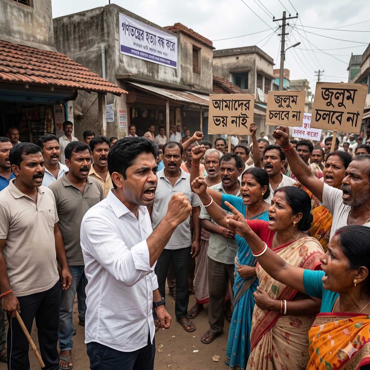 West Bengal Elections: Protests Erupt in Falta Over Alleged Intimidation and Death Threats by Trinamool Congress