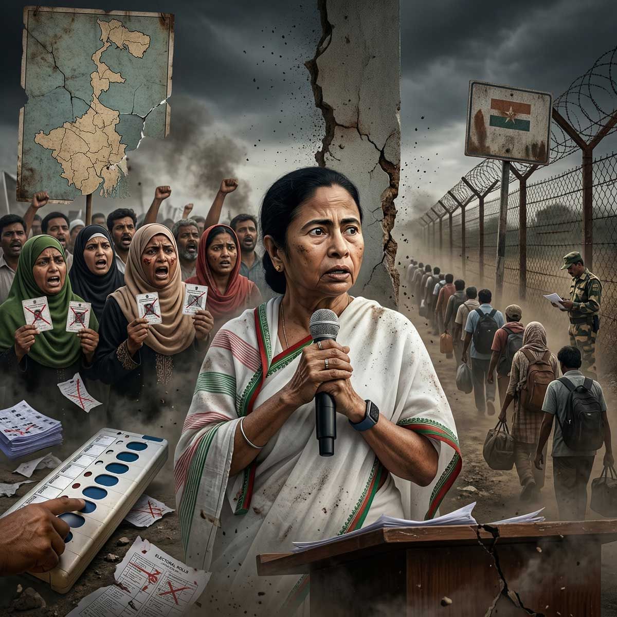 Islamists And Liberals Claim Bias As Voter Rolls Shrink In Bengal: Why Focusing On Demographics Ignores The Massive Reality Of Cross-Border Illegal Migration