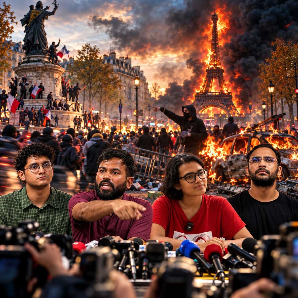 French Cities Burn While BBC Calls Riots 'Mostly Peaceful': How Western Media Applies Double Standards to France and India