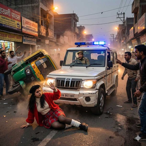 Ambala Tragedy: 25-Year-Old Woman in E-Rickshaw Killed as Intoxicated Policeman’s Speeding Car Hits Vehicle