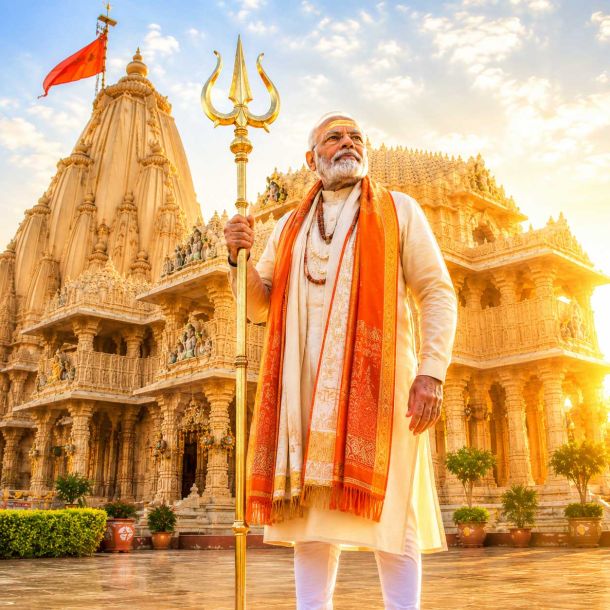 Somnath Amrut Mahotsav: PM Modi leads historic roadshow, performs Maha Puja and Kumbhabhishek as temple restoration completes 75 years